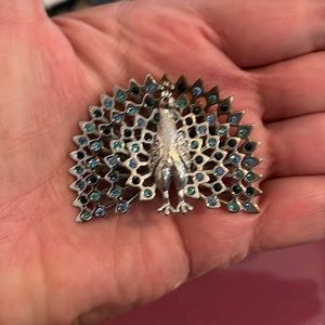 Peacock brooch